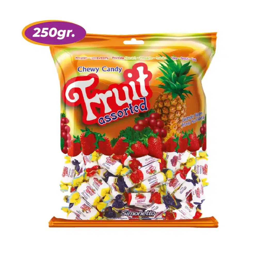 Caramelo Masticable Fruit surtido sabor frutas 250 gramos - Mercado Plus - Simo - 2651