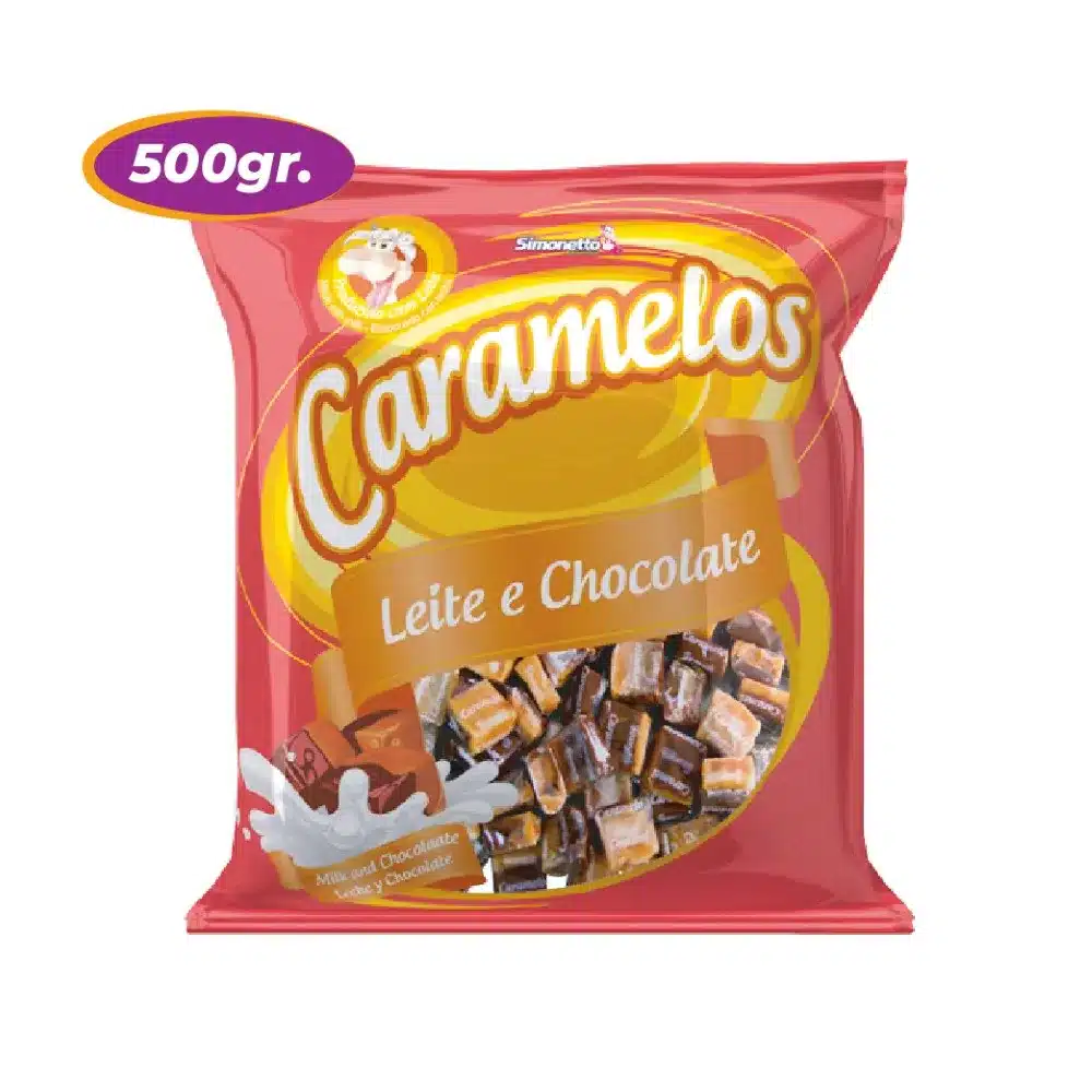 Caramelo Masticable sabor Leche y Chocolate 500 gramos - Mercado Plus - Simo - 2803